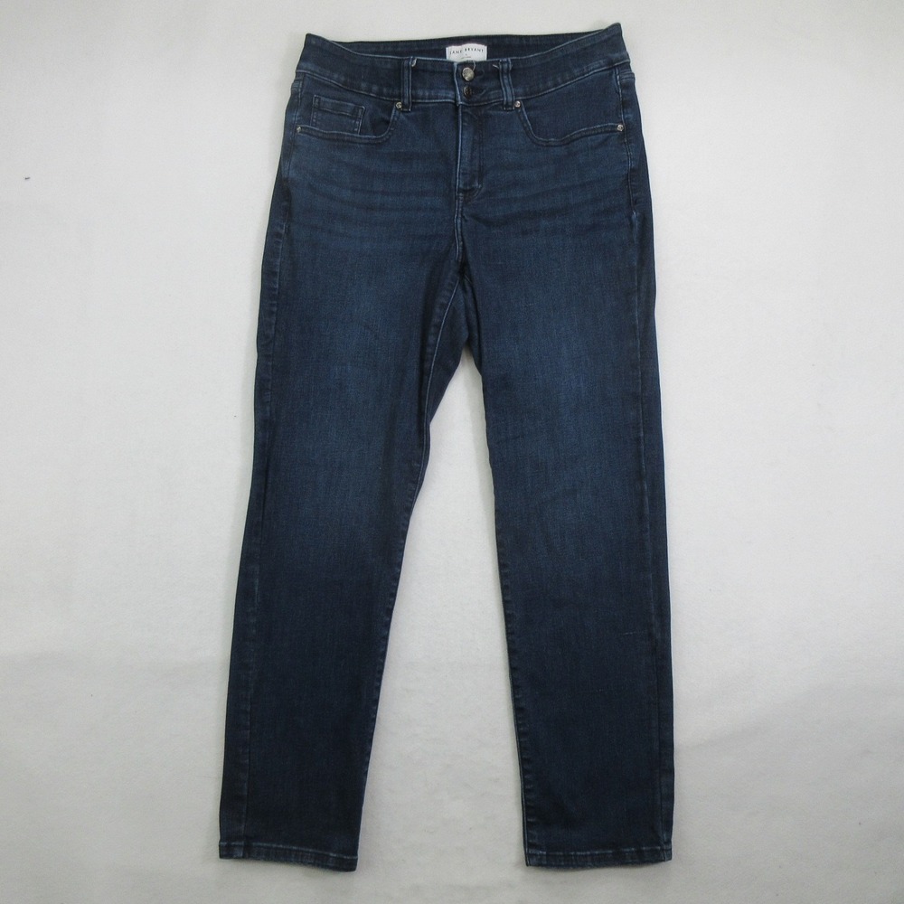 Lane Bryant Jeans 14 Straight High-Rise Tighter Tummy Dark Wash Blue Stretch